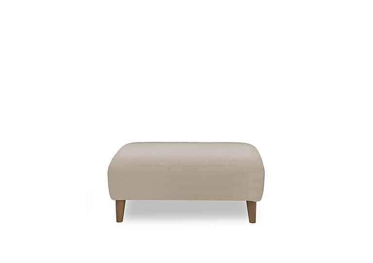 Jackson Fabric Footstool - Oatmeal
