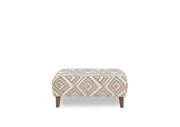 Jackson Fabric Footstool  Sand | Bed Sava
