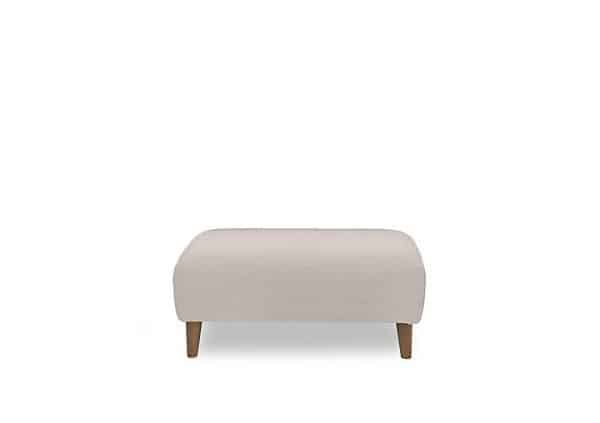 Jackson Fabric Footstool  Silver | Bed Sava