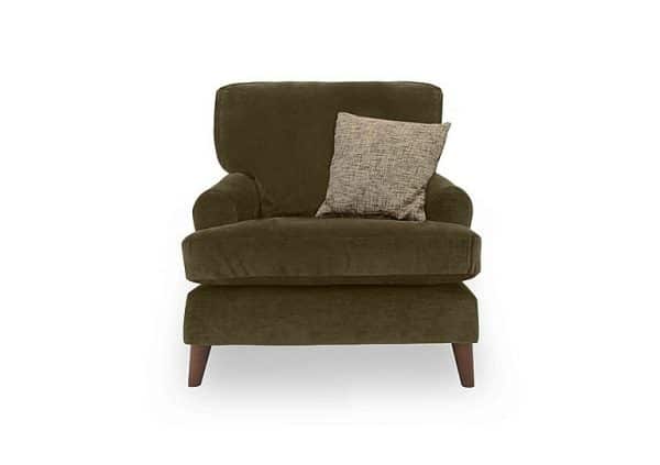 Jackson Velvet Chair  Olive | Bed Sava