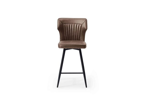Aydin Swivel Bar Stool  Light Brown | Bed Sava