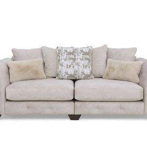 Oh So Glam Aura 4 Seater Scatter Back Split Frame Sofa  Enzo Cream | Bed Sava