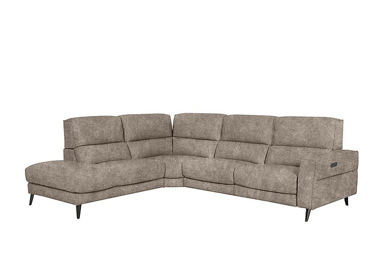 Axel Fabric Left Hand Facing Chaise End Power Recliner Sofa - Mink