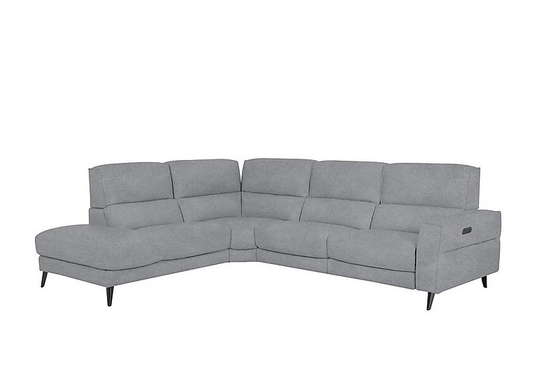 Axel Fabric Left Hand Facing Chaise End Power Recliner Sofa - Bluish Grey