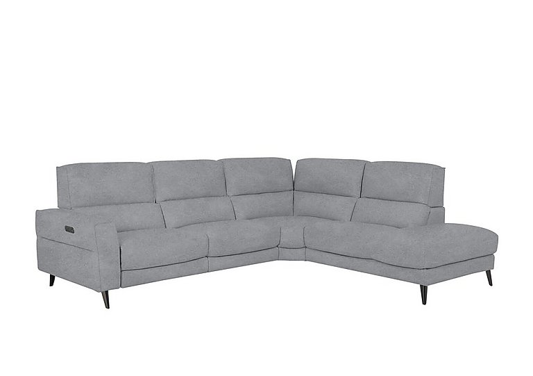 Axel Fabric Right Hand Facing Chaise End Power Recliner Sofa - Bluish Grey