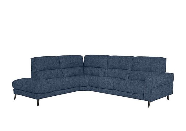 Axel Fabric Left Hand Facing Chaise End Sofa  R38 Blue | Bed Sava