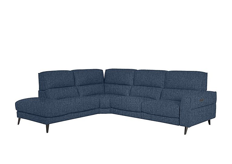 Axel Fabric Left Hand Facing Chaise End Power Recliner Sofa - R38 Blue