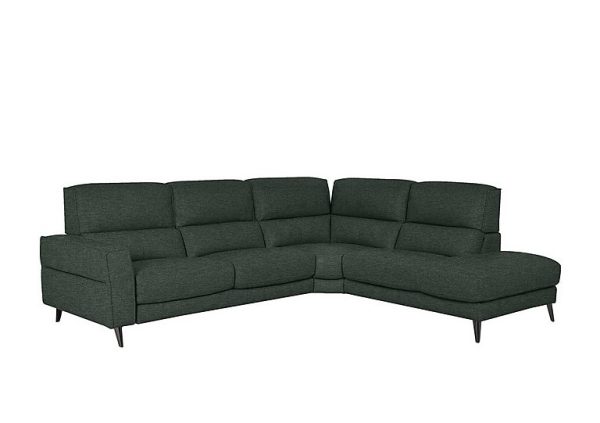 Axel Fabric Right Hand Facing Chaise End Sofa  Moss Green | Bed Sava