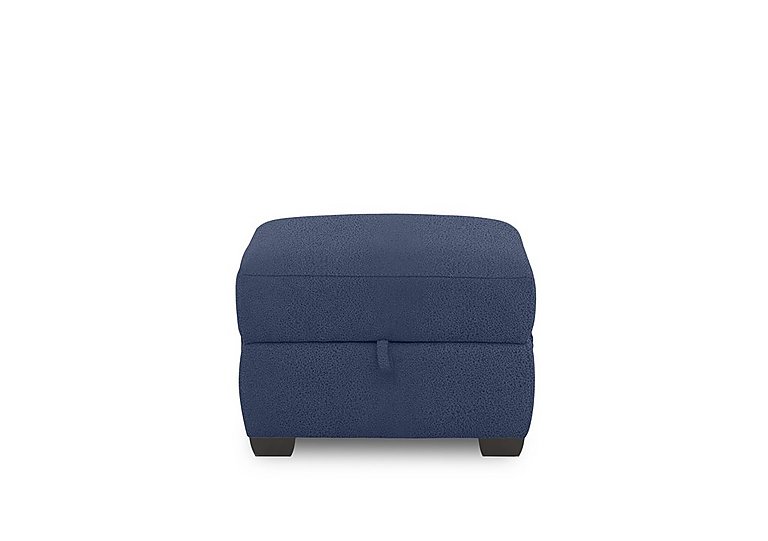 Brescia Fabric Storage Footstool - Blue