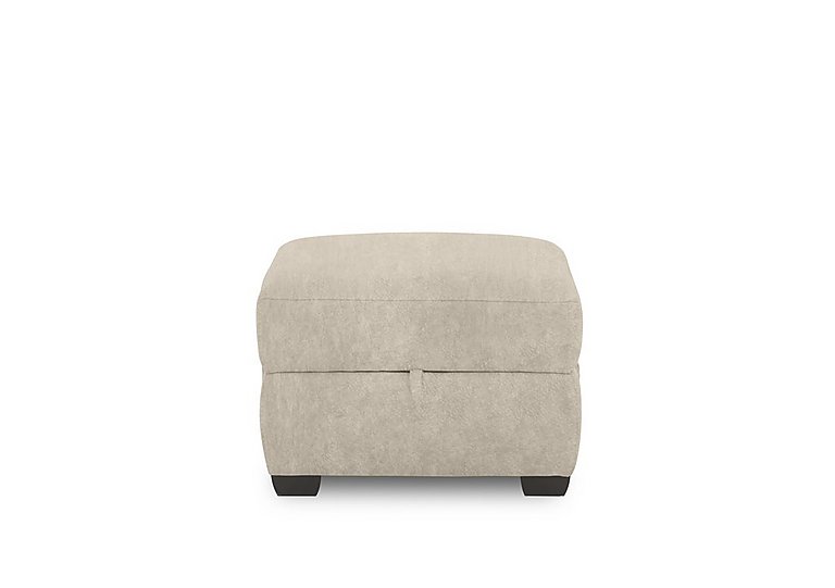 Brescia Fabric Storage Footstool - Cream