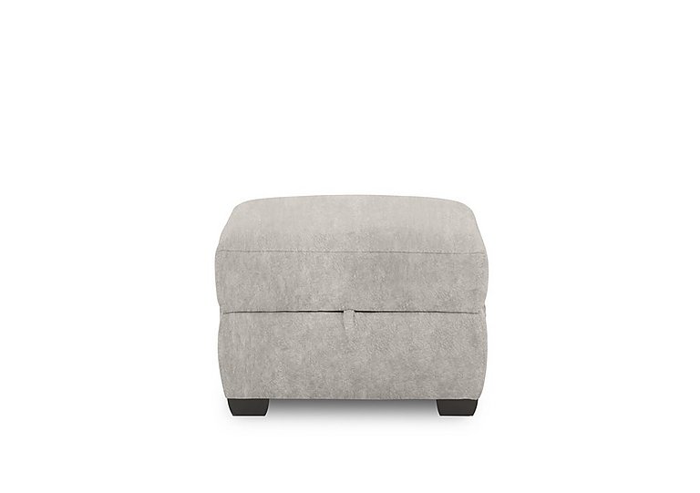 Brescia Fabric Storage Footstool - Grey