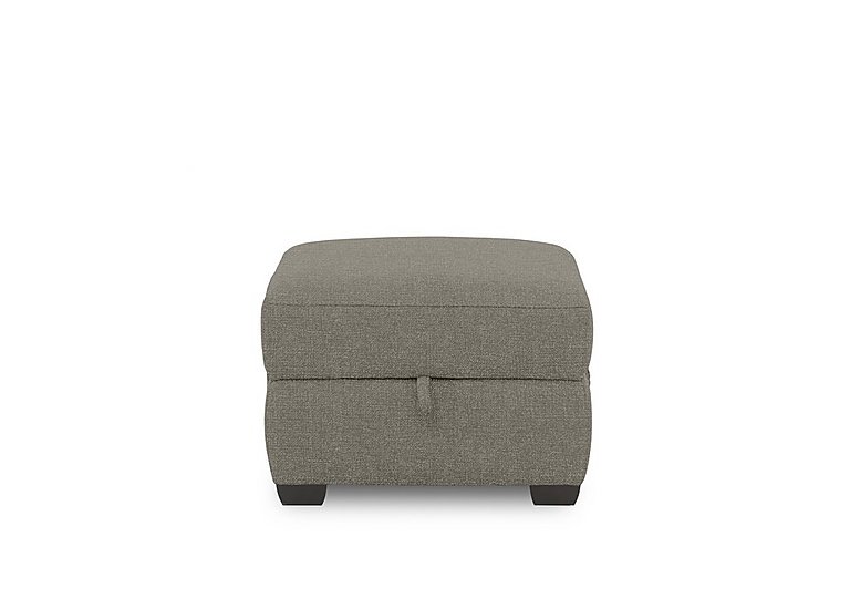 Brescia Fabric Storage Footstool  Sand | Bed Sava
