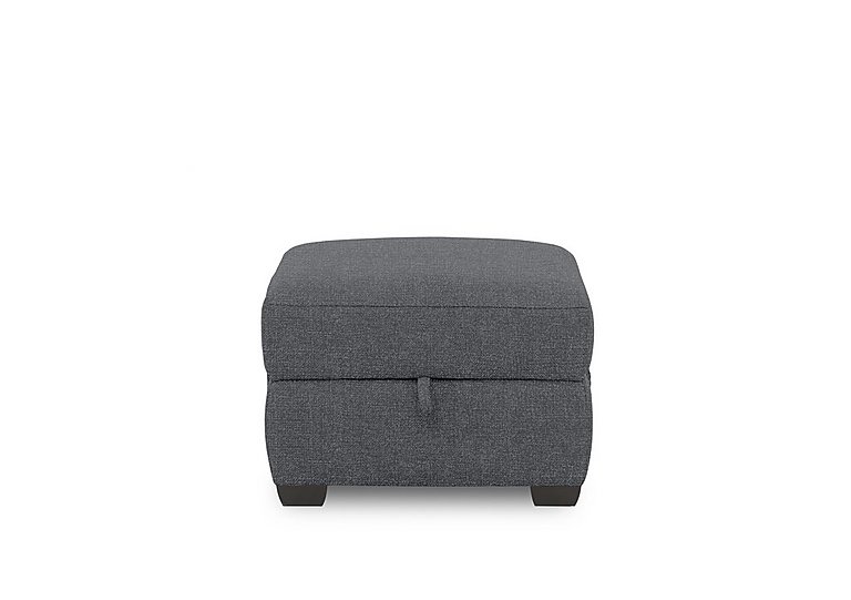 Brescia Fabric Storage Footstool - Gun Metal