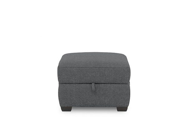 Brescia Fabric Storage Footstool  Ash | Bed Sava