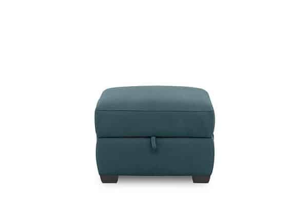Brescia Fabric Storage Footstool  Peacock | Bed Sava