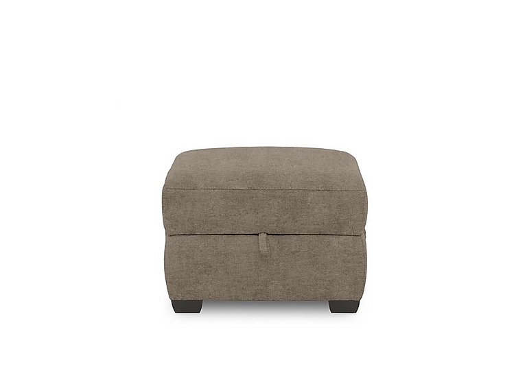 Brescia Fabric Storage Footstool  R120 Light Khaki | Bed Sava