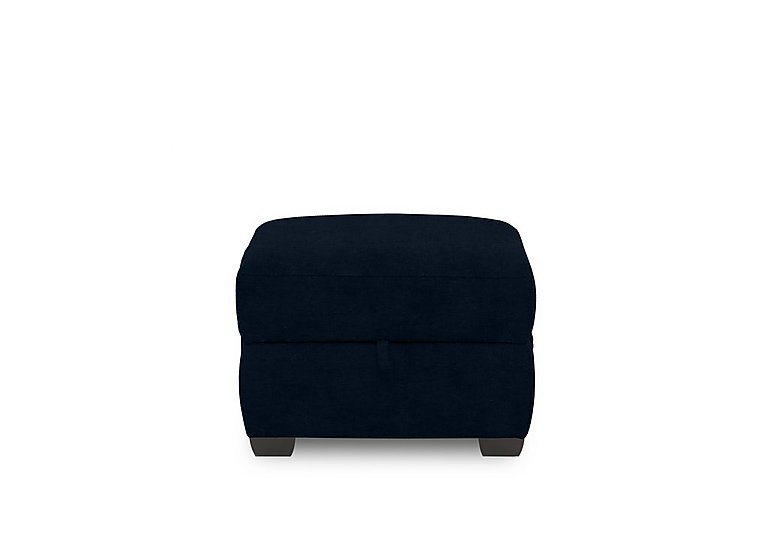 Brescia Fabric Storage Footstool  R304 Navy Blue | Bed Sava