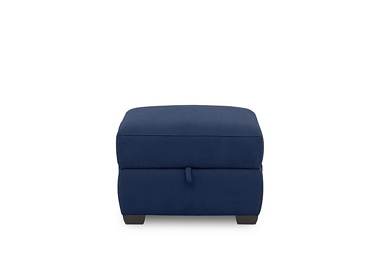 Brescia Fabric Storage Footstool - Navy