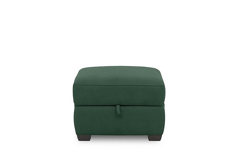Brescia Fabric Storage Footstool - Emerald Green