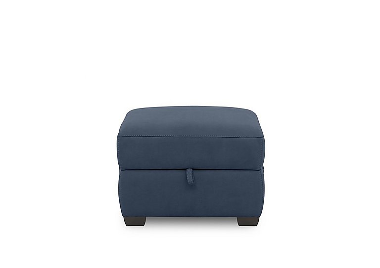 Brescia Fabric Storage Footstool - Lake Green
