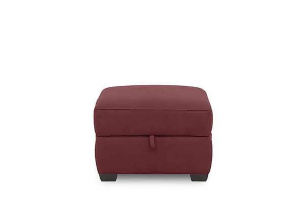 Brescia Fabric Storage Footstool  Burgundy | Bed Sava