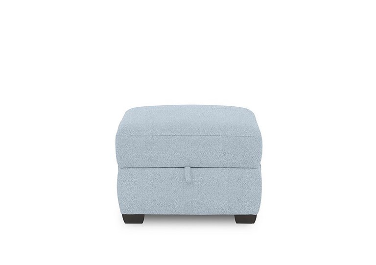 Brescia Fabric Storage Footstool - Baby Blue
