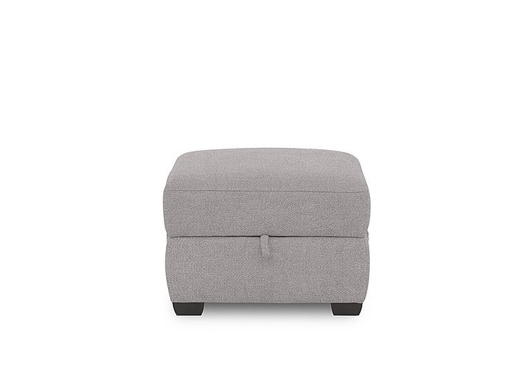 Brescia Fabric Storage Footstool  R27 Pewter | Bed Sava