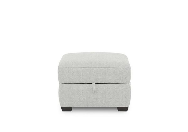 Brescia Fabric Storage Footstool  Oyster | Bed Sava