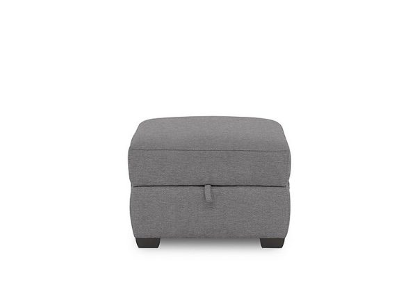 Brescia Fabric Storage Footstool  Charcoal Grey | Bed Sava