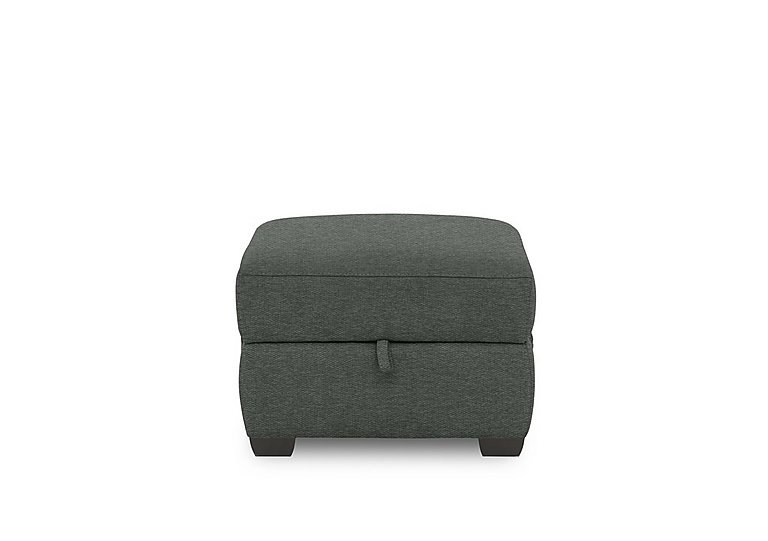 Brescia Fabric Storage Footstool - Moss Green