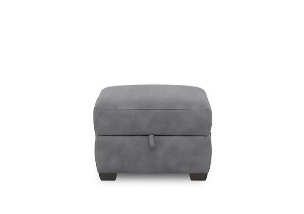 Brescia Fabric Storage Footstool  Dove | Bed Sava