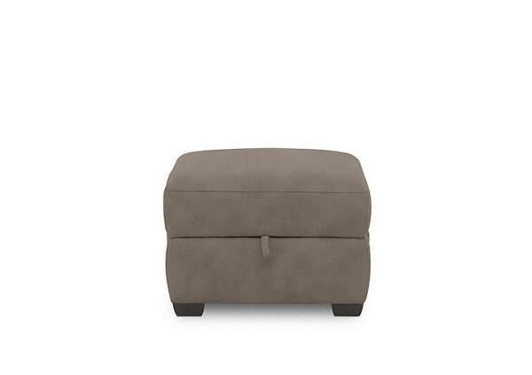 Brescia Fabric Storage Footstool  Khaki | Bed Sava