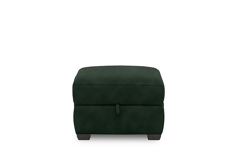 Brescia Fabric Storage Footstool - Dark Green