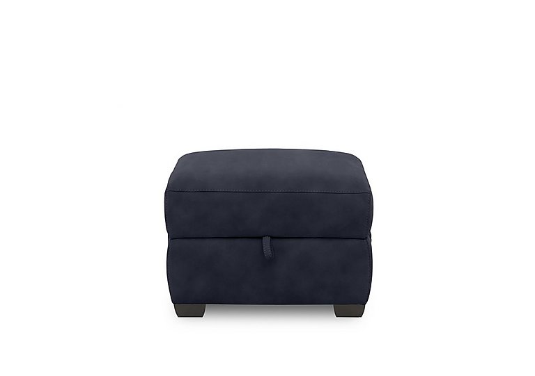 Brescia Fabric Storage Footstool  R15 Navy Blue | Bed Sava