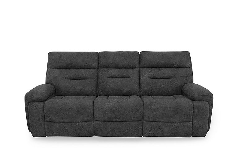 Cinemax 3 Seater Fabric Power Recliner Sofa with Power Headrests and Media Arms - Marble Dark Grey