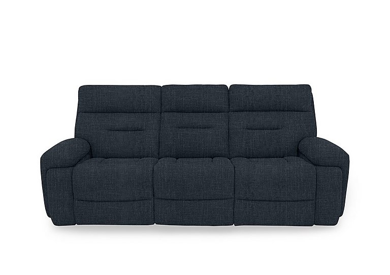 Cinemax 3 Seater Fabric Power Recliner Sofa with Power Headrests and Media Arms - Black Mica
