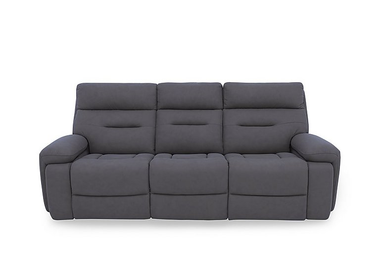 Cinemax 3 Seater Fabric Power Recliner Sofa with Power Headrests and Media Arms - Nappa Grey