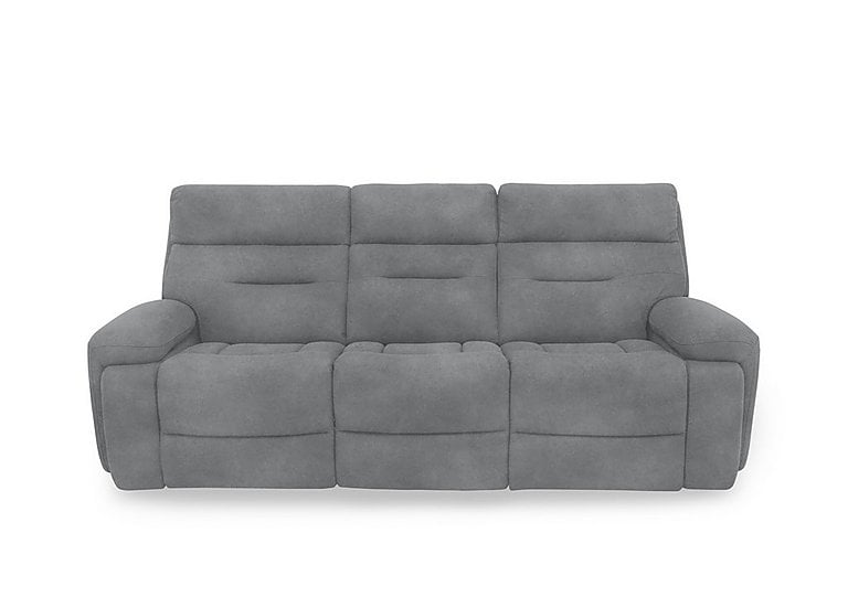 Cinemax 3 Seater Fabric Power Recliner Sofa with Power Headrests and Media Arms - Velvet Grey