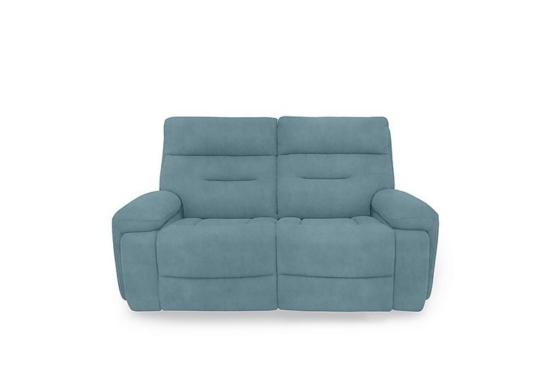 Cinemax 2 Seater Fabric Power Recliner Sofa with Power Headrests and Media Arms - Velvet Blu