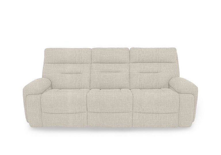 Cinemax 3 Seater Fabric Power Recliner Sofa with Power Headrests and Media Arms - Weave Stone