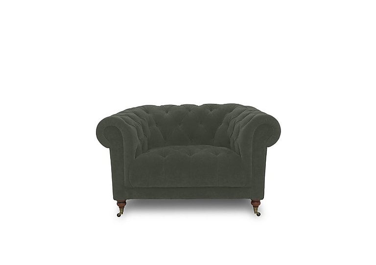 Columbus Fabric Armchair with Castors - Manhattan Pine