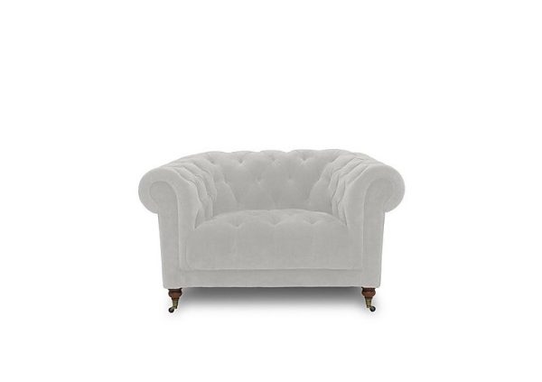 Columbus Fabric Armchair with Castors  Manhattan Stone | Bed Sava