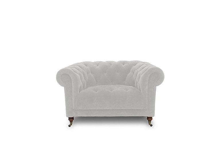 Columbus Fabric Armchair with Castors - Manhattan Stone