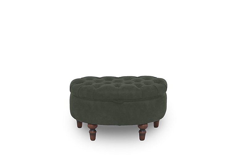 Columbus Fabric Half Moon Footstool - Manhattan Pine