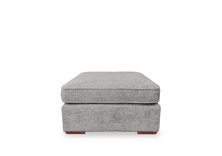 Emilia Square Footstool - Silver