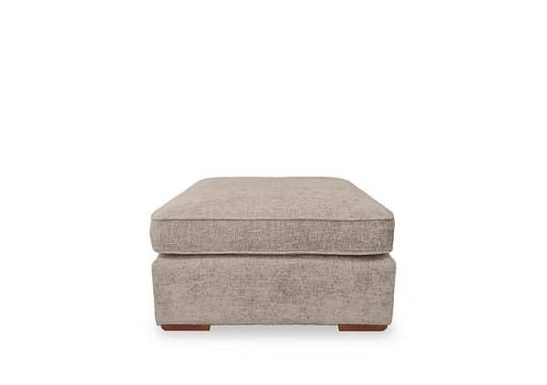 Emilia Square Footstool  Stone | Bed Sava