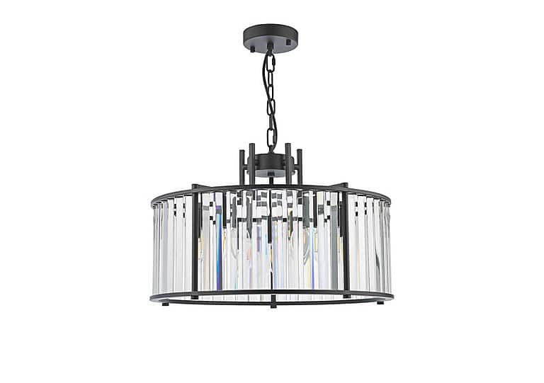Kira 5 Light Pendant  Black | Bed Sava