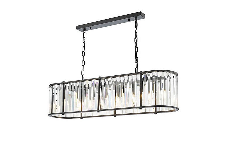 Kira 7 Light Bar Pendant  Black | Bed Sava