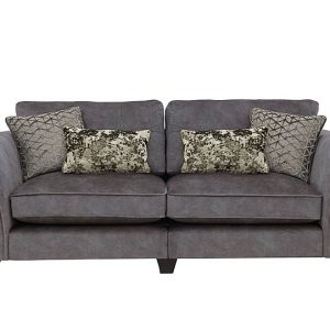 Ariana 4 Seater Fabric Classic Back Split Frame Sofa  Dapple Moleskin | Bed Sava