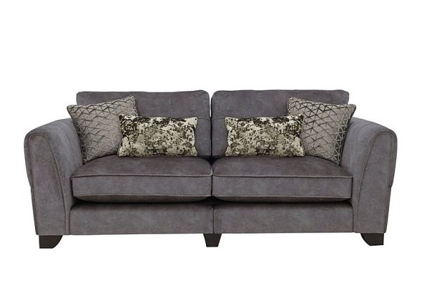 Ariana 4 Seater Fabric Classic Back Split Frame Sofa  Dapple Moleskin | Bed Sava